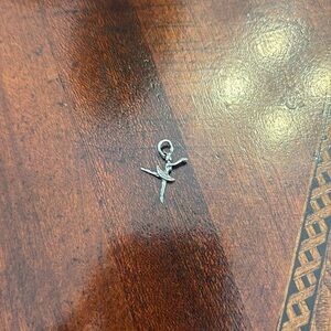 Sterling silver ballerina charm